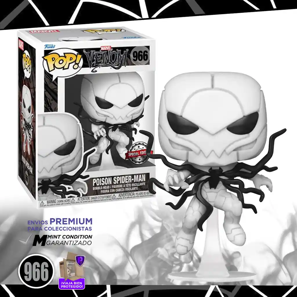 Funko Pop Figura Coleccionable Venom Poison Spider-Man 966