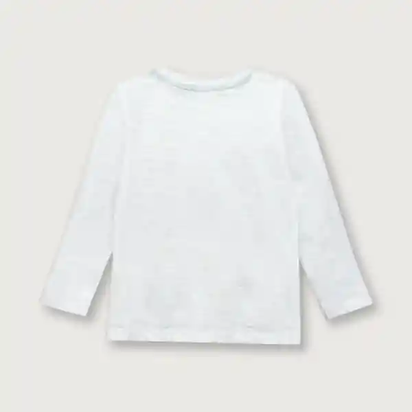 Polera Esencial de Niño Blanco Talla 9M Opaline