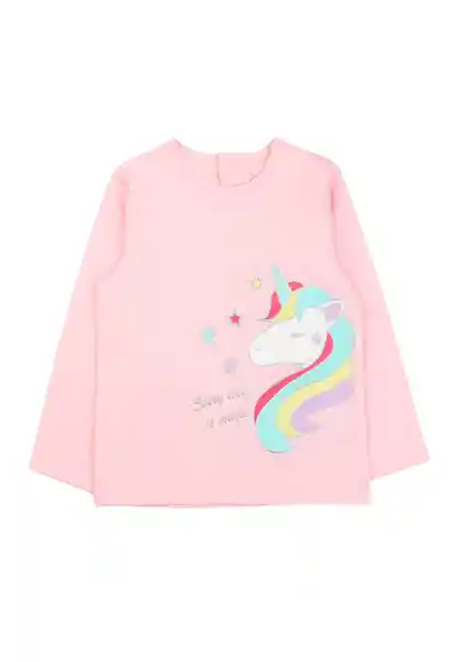 Polera Cosmic 180 Bebé Niña Rosado Talla 18 a 24 Meses Ficcus