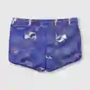 Short Sirenita Con Filtro Uv De Niña Lila Talla 6a