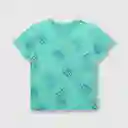 Polera Estampada de Bebé Niño Light Green Talla 9/12M Colloky