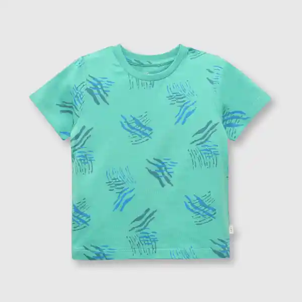 Polera Estampada de Bebé Niño Light Green Talla 9/12M Colloky