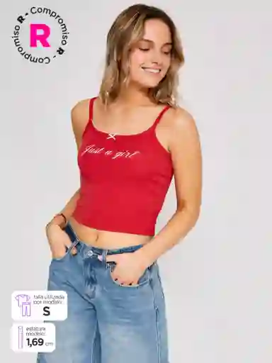 Index Polera Sin Manga Efabi Color Rojo XS S25