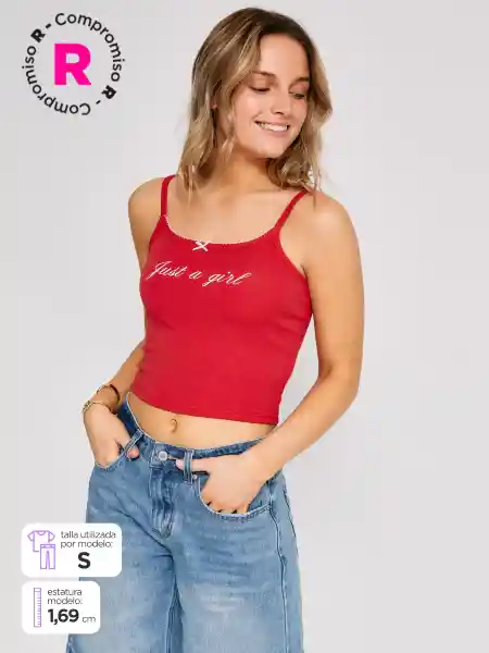 Index Polera Sin Manga Efabi Color Rojo XS S25