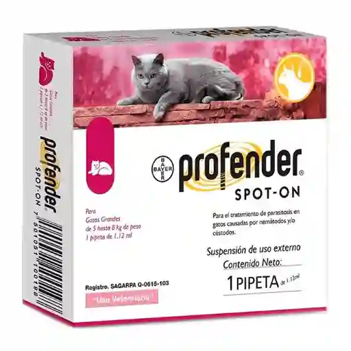 Profender Spot on Vermífugo Gato 5-8 Kg