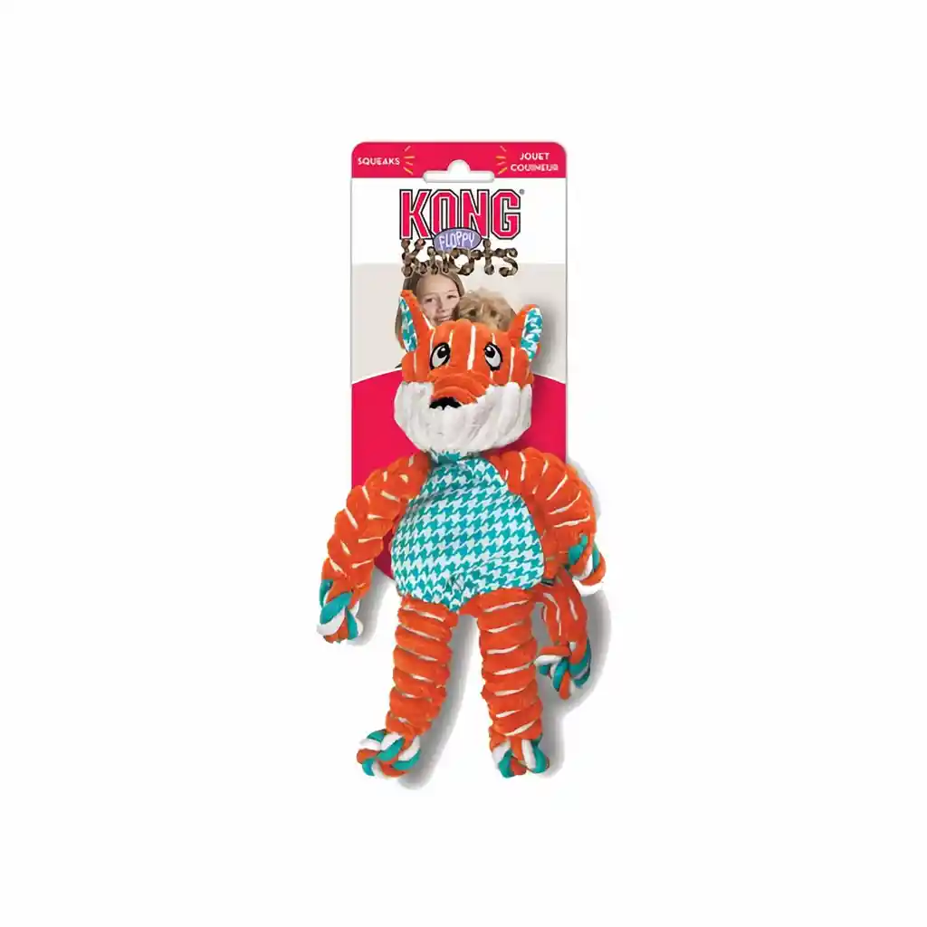 Kong Peluche Floppy Knots Fox Small