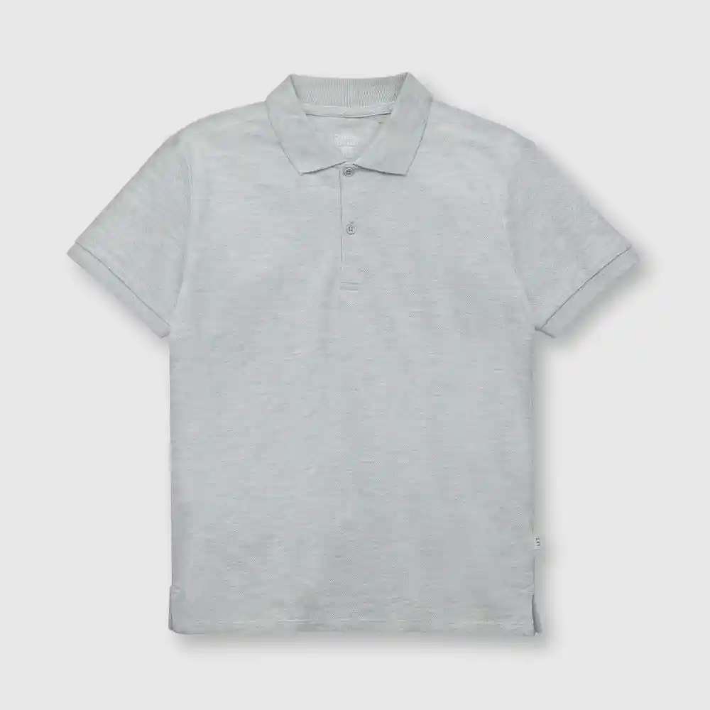 Polera Pique Clásica Niño Gris Talla 12a