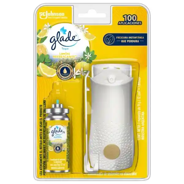 Aromatizante de Ambientes Glade Limón Refrescante + Repuesto 9 g