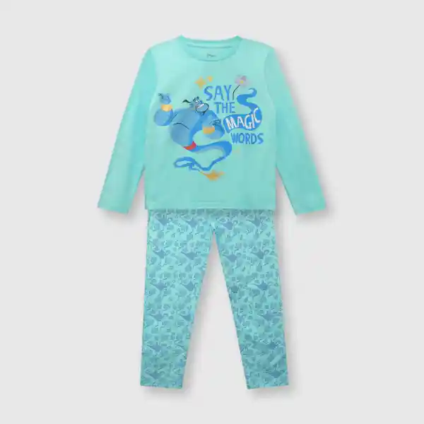 Pijama de Algodón Princess de Niña Aqua Talla 2A Colloky