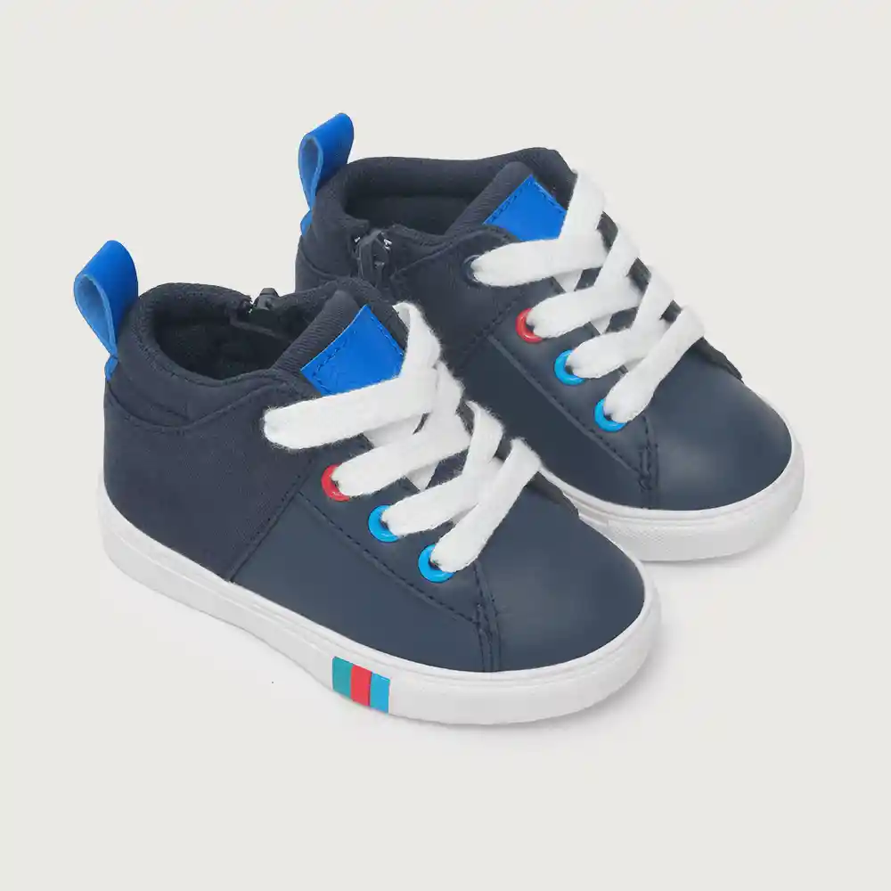 Zapatillas Urbana Para Niño Azul Marino Talla 28