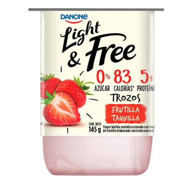 Light & Fre Yogur Danone Trozos Frutilla Precio - Rappi