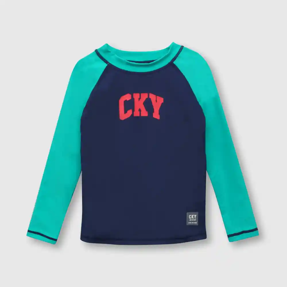 Polera Playa Cky Filtro Uvazul T. 6/9 Meses