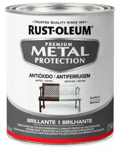 Rust Oleum Esmalte Anticorrosivo Metal Blanco Brillante