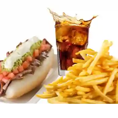 As Tamaño Normal+ Bebida + Papas Fritas