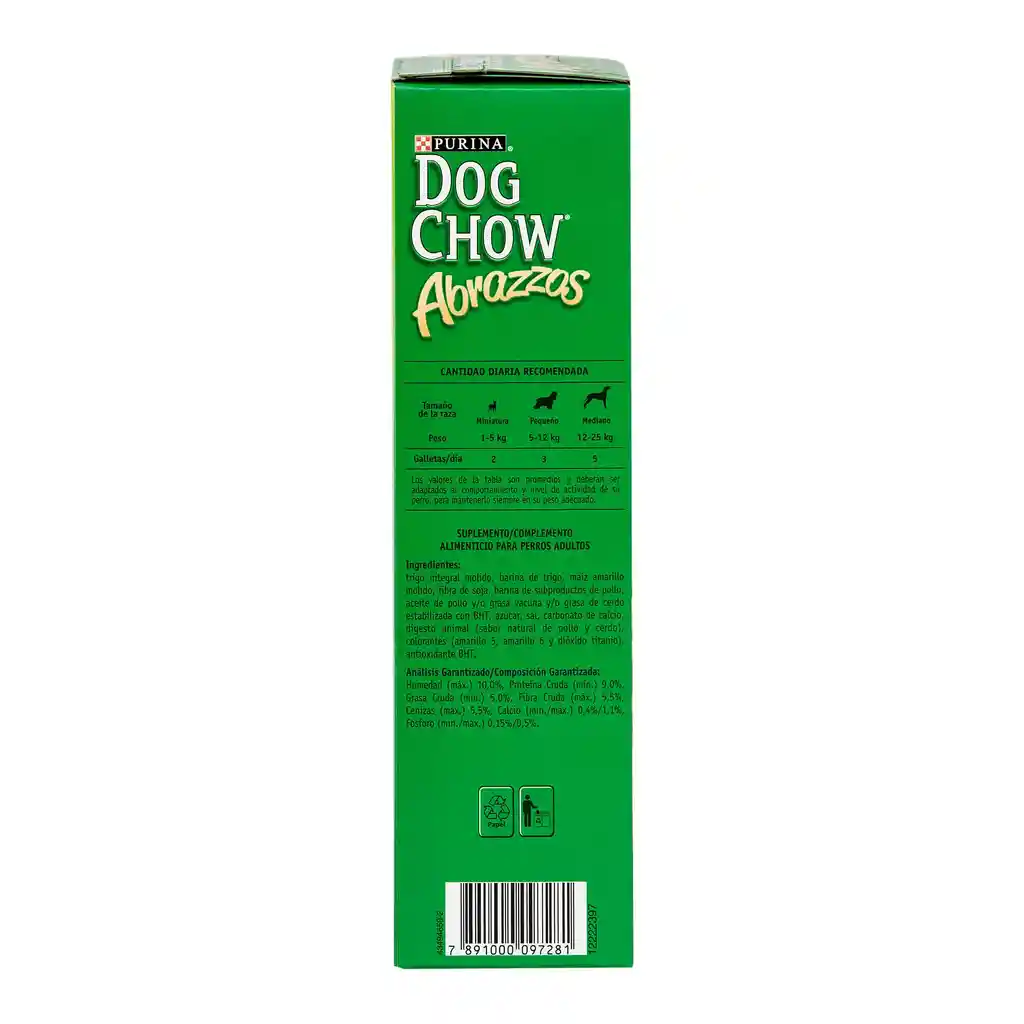 Dog Chow Snack Abrazzos Integral Mini