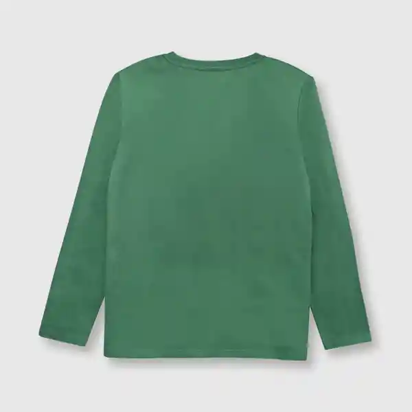 Polera Estampada de Niño Verde Musgo Talla 4A Colloky