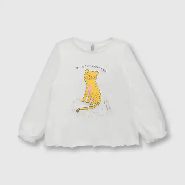 Polera Girl Blanco 36 Meses poje38 Colloky