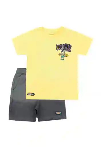 Conjunto Beach Squad Boys Gris Talla 04 - 267