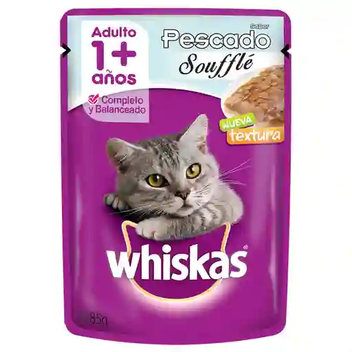 Whiskas Alimento Húmedo para Gatos Adultos Sabor Soufflé Pescado