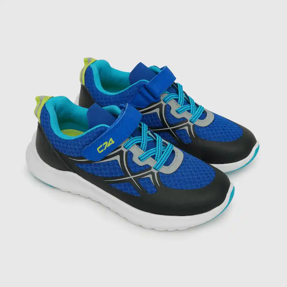 Zapatillas Deportiva Caña Baja Para Niño Azul Talla 29