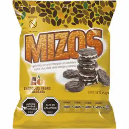 Mizos Galleta Arroz Chocolate Naranja 25 g