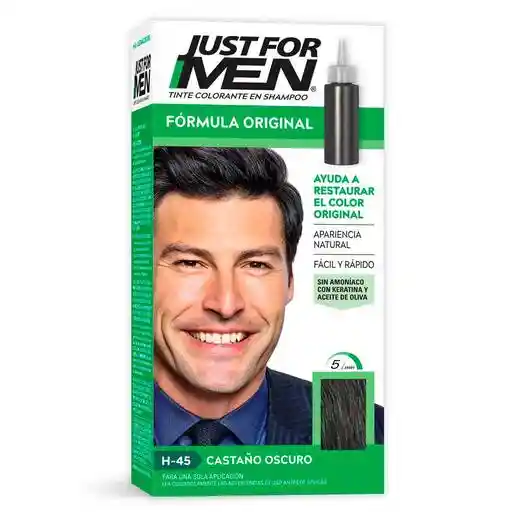 Just For Men Colorante en Shampoo Tono H-45 Castaño Oscuro