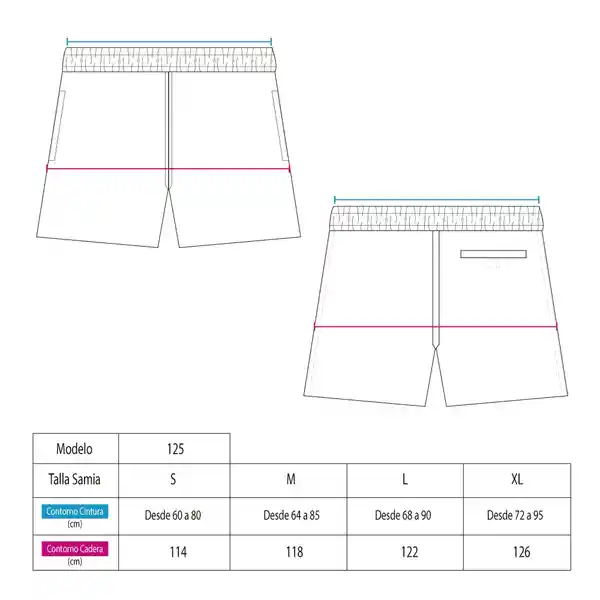 Short Deportivo Mujer Amarillo Talla S Samia