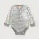 Body De Bebé Niño Gris Talla 6m
