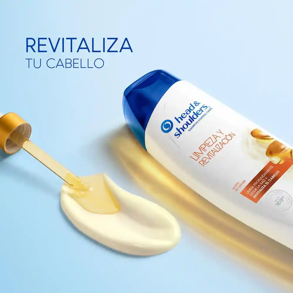 Head & Shoulders Shampoo Limpieza y Revitalización Aceite de Argán