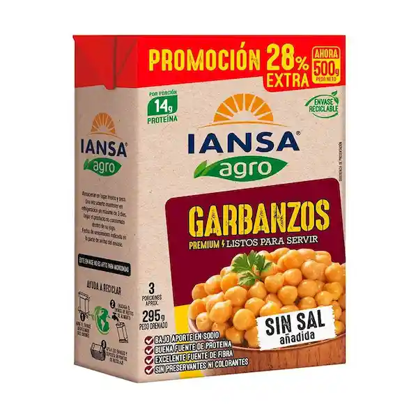 Iansa Agro Garbanzos Listos