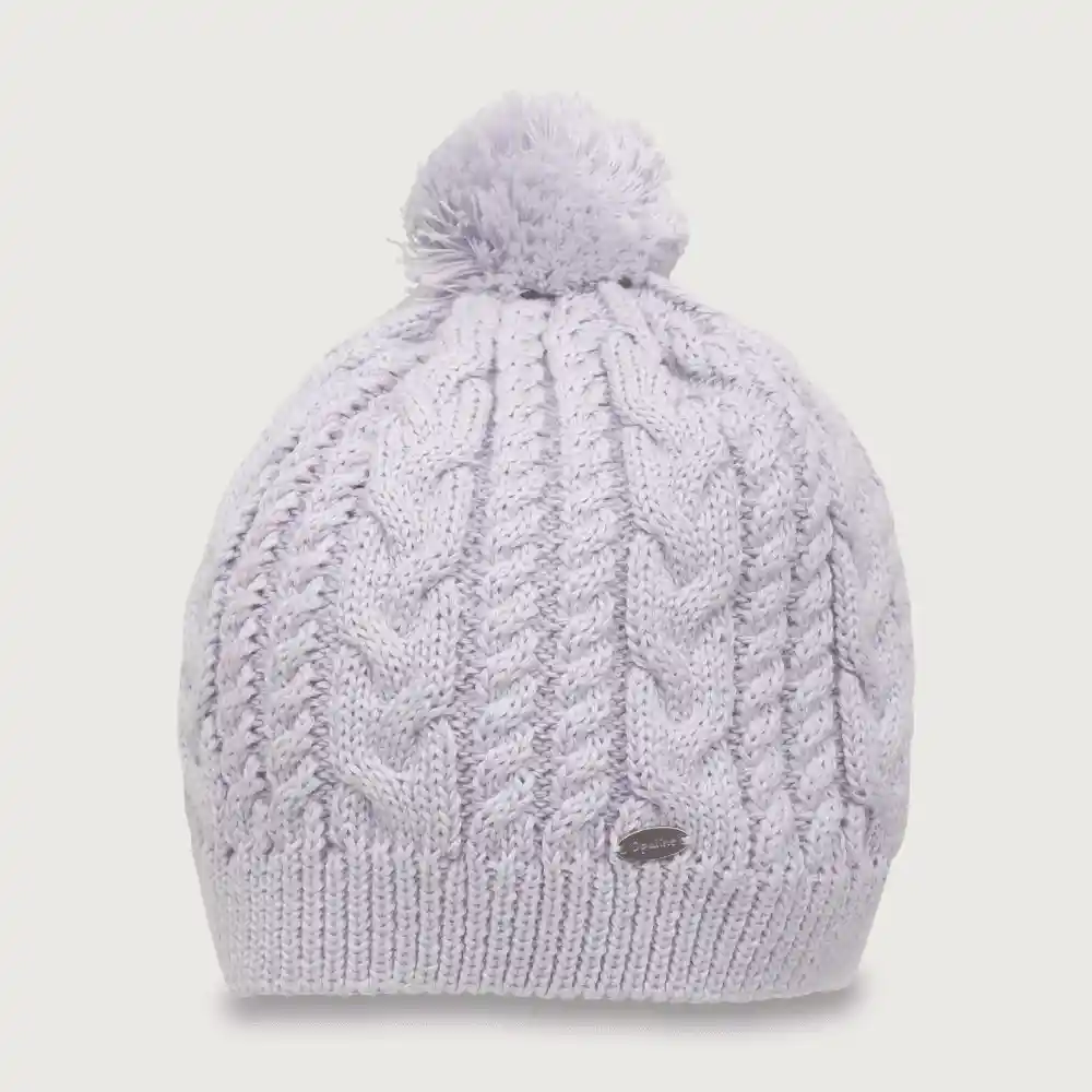 Gorro De Niña Lana Lila Talla M
