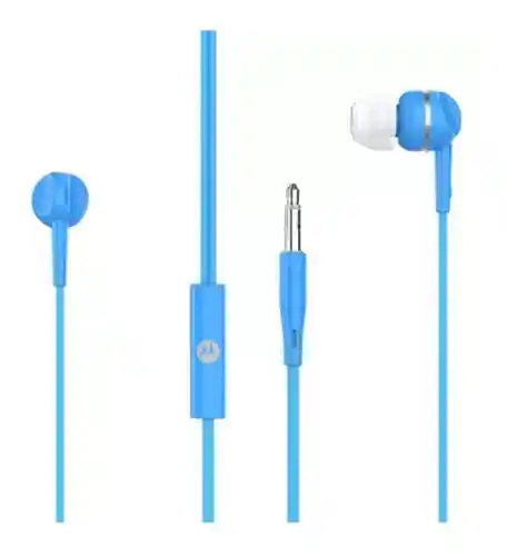 Auriculares Earbuds Motorola 105 Wired In Ear Azules