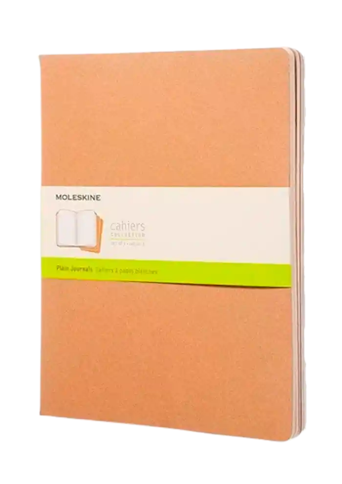 Libretas Cahier. Set De 3 / Xxl / Marrón Kraft / Lisa