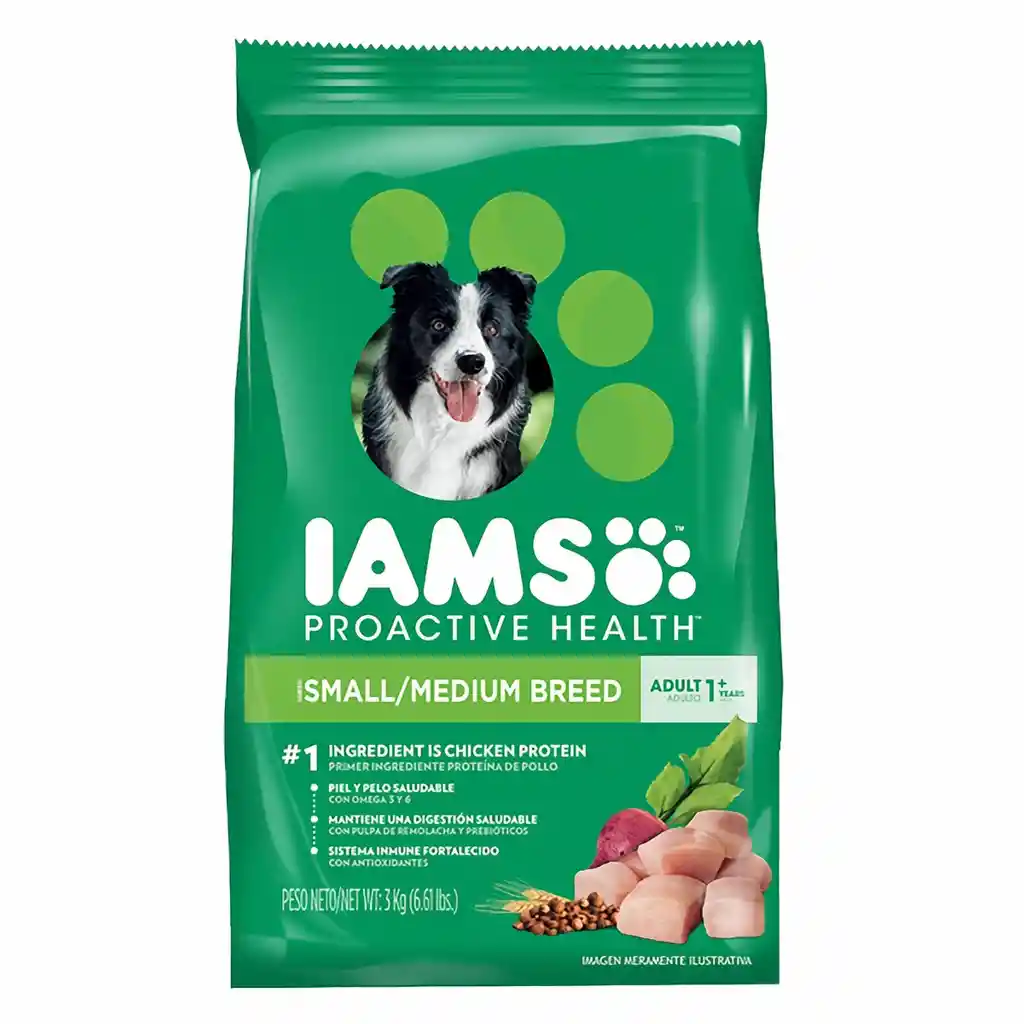 Raza Iams Alimento Para Perrospequena Y Mediana Sabor A Pollo