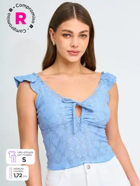 Index Polera Sin Manga Eva Color Celeste XL S25