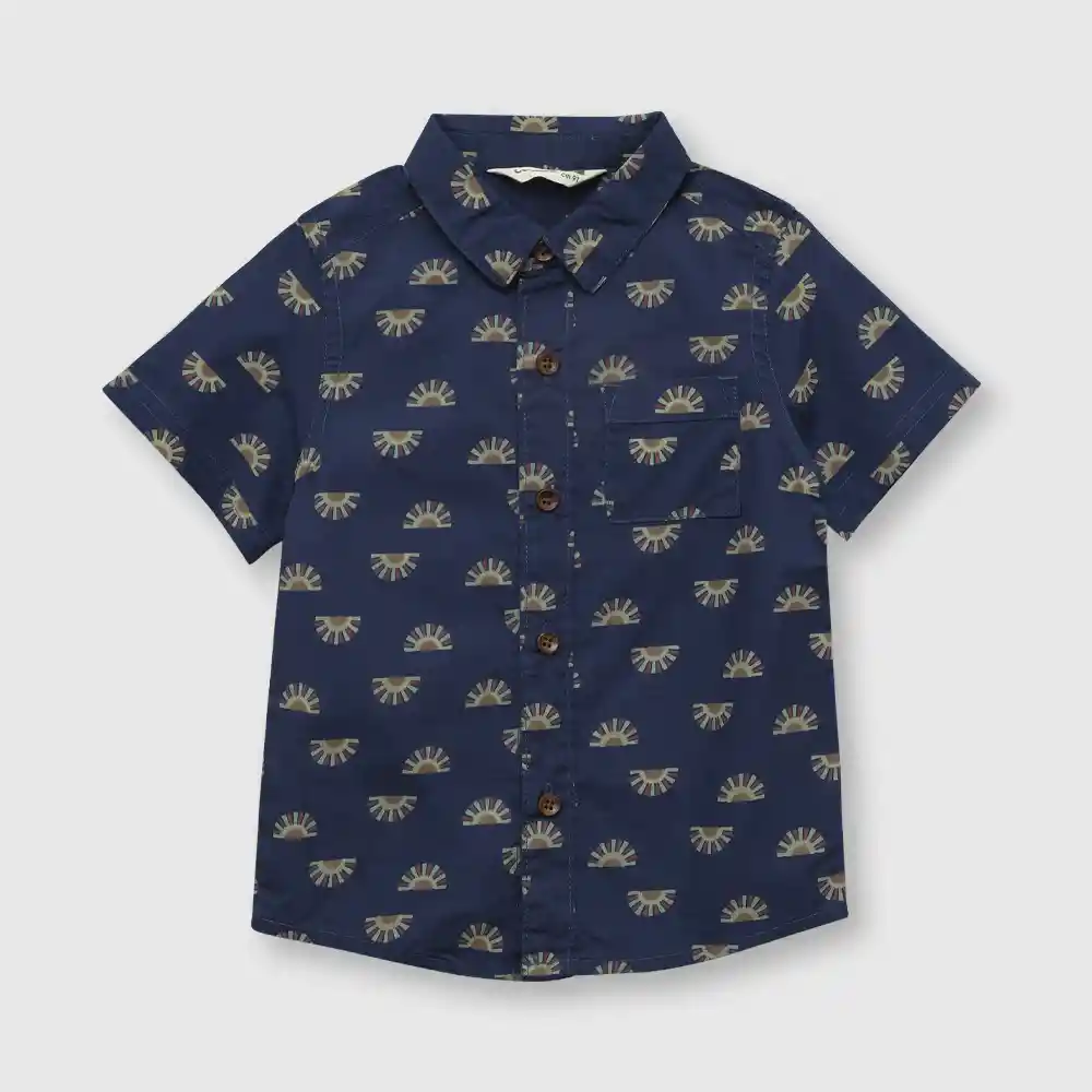 Camisa Sunset De Bebé Niño Azul Talla 36m