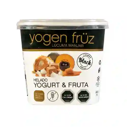 Pote helado black lúcuma manjar