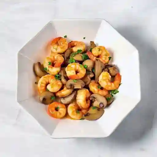 Camarón con Champiñones
