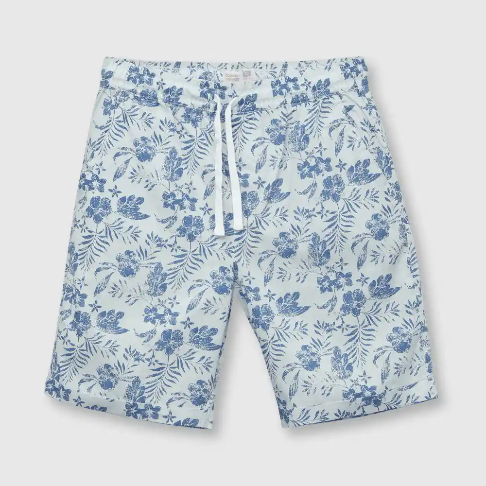 Bermuda Tropical Niño Azul Talla 10a