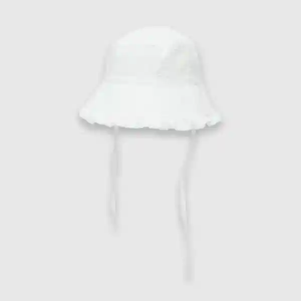 Sombrero Brodery de Bebé Niña Blanco/White Talla S Colloky