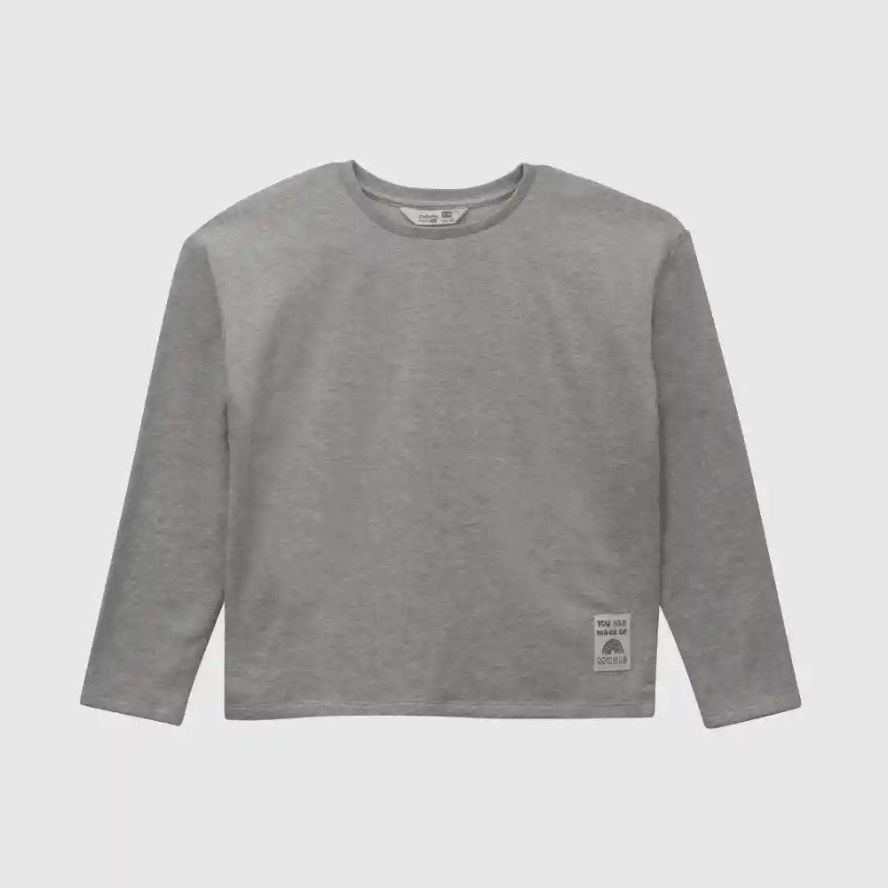 Polerón Color De Niña Gris Talla 2a