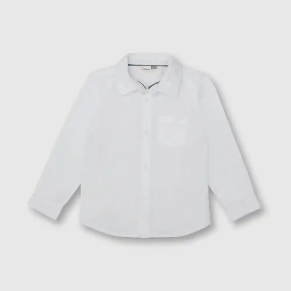 Camisa Clásica Para Niño Blanco Talla 3a