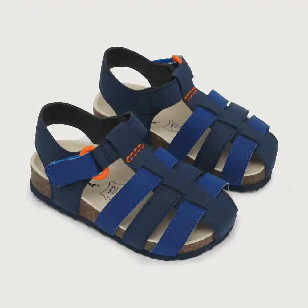 Sandalias Franciscana Velcro Niño Azul Talla 29