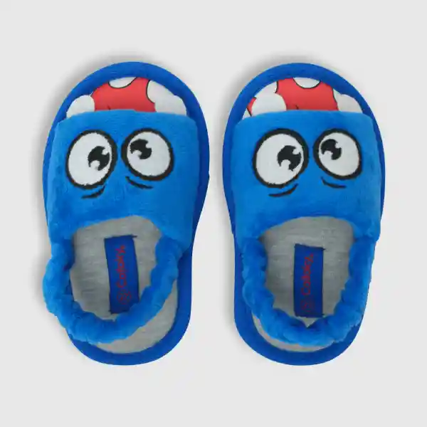 Pantufla Moustro de Niño Azulino Talla 26 Colloky