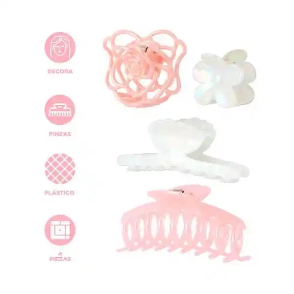 Set Pinza Para Cabello Tornasol Miniso