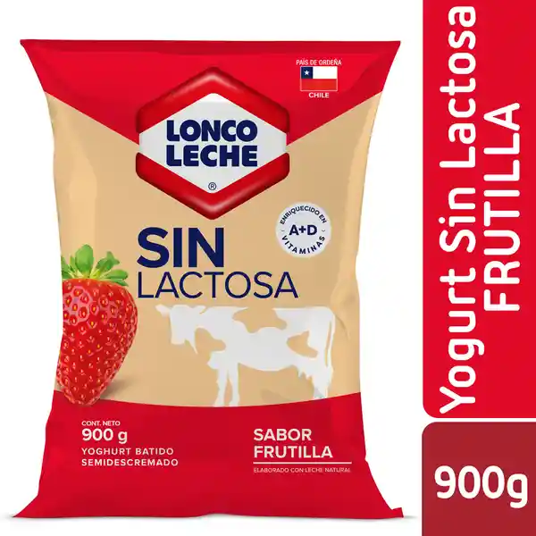Loncoleche Yogurt sin Lactosa Sabor a Frutilla