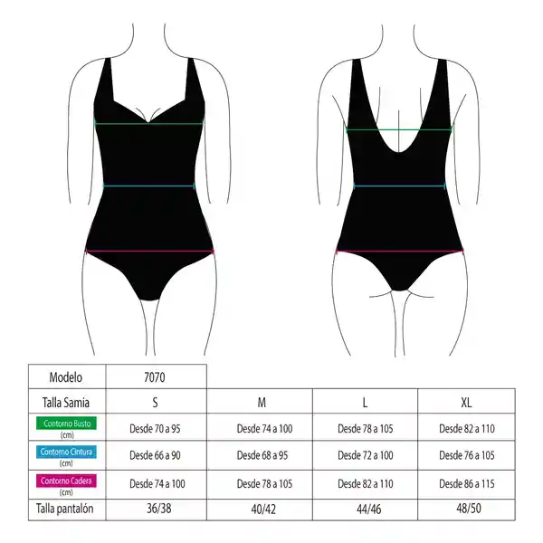 Traje de Baño Embarazada Negro Talla S Samia