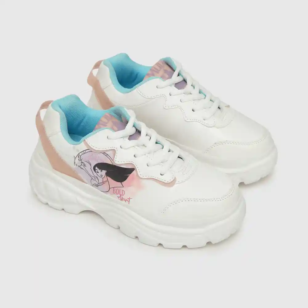 Zapatillas Mulan Niña Blanco Talla 29