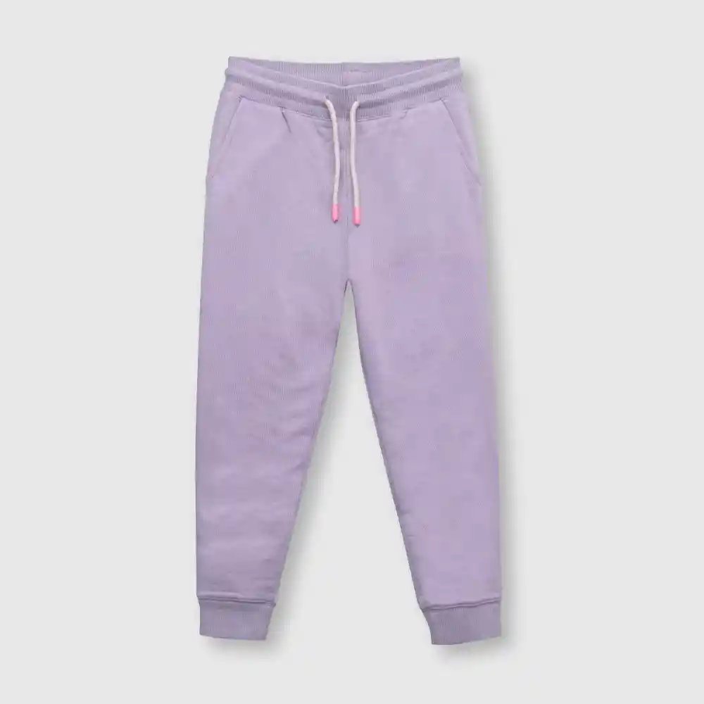 Pantalón De Buzo Clasico De Niña Morado Talla 6a