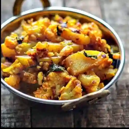 Aloo gobi mutter con arroz basmati